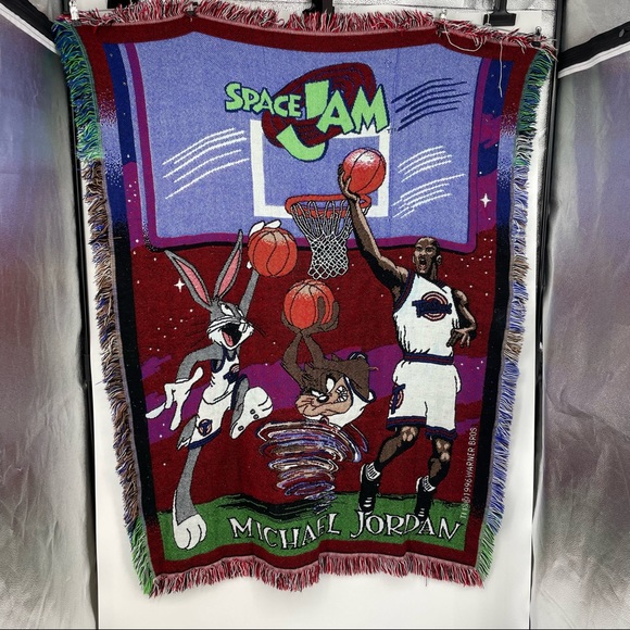 Warner Bros. Other - Vintage 1996 Space Jam blanket Michael Jordan